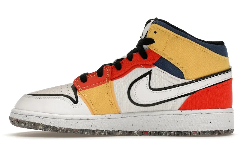 Air Jordan 1 Mid Multi-Color Canvas