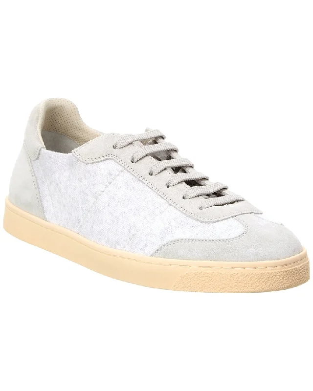 Brunello Cucinelli Canvas & Leather Sneaker