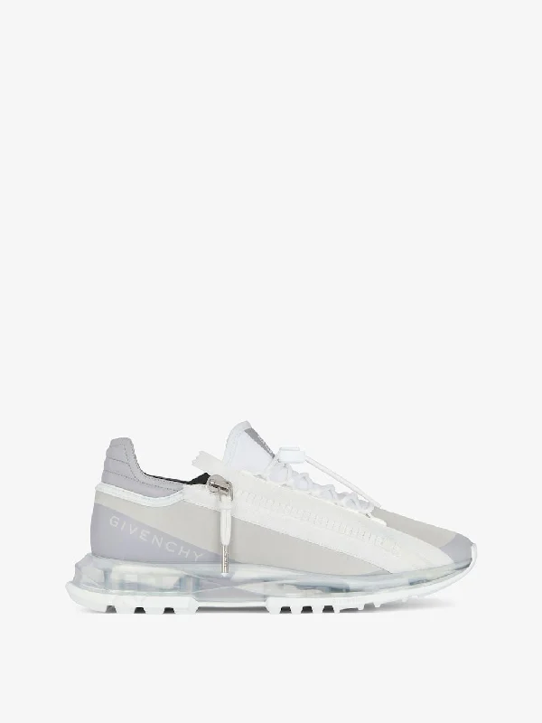 GIVENCHY Spectre Runner Leather Sneakers in Grey