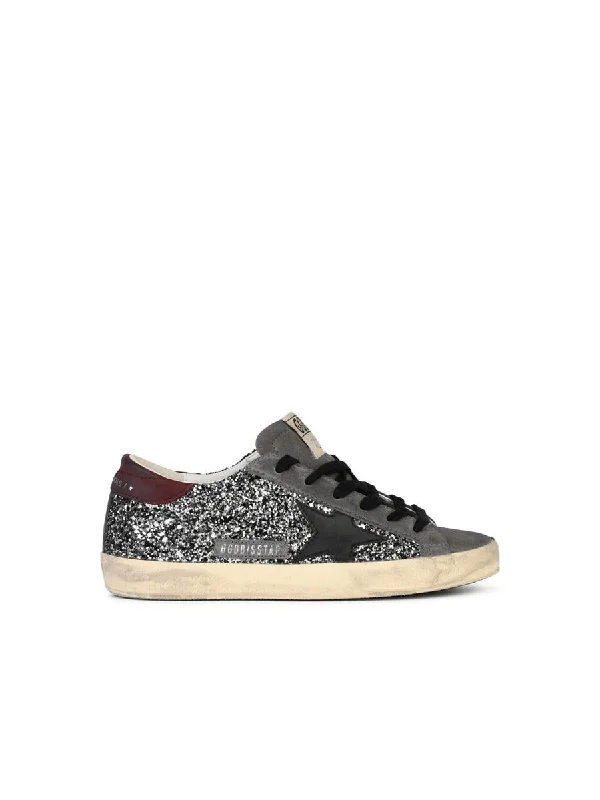 Golden Goose Grey Leather Blend Sneakers