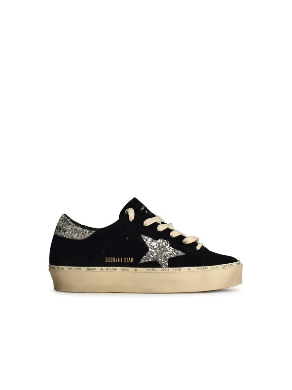 Golden Goose 'Hi Star' Black Leather And Suede Blend Sneakers