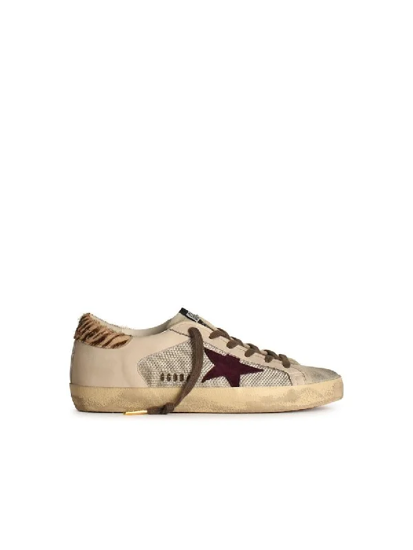 Golden Goose Ivory Leather Sneakers