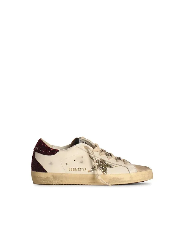 Golden Goose White Leather Blend Sneakers