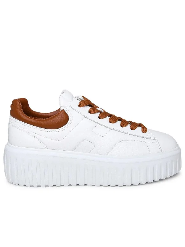 Hogan White Leather Sneakers