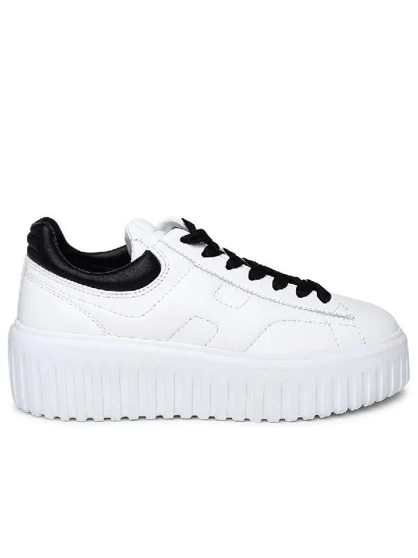 Hogan White Leather Sneakers