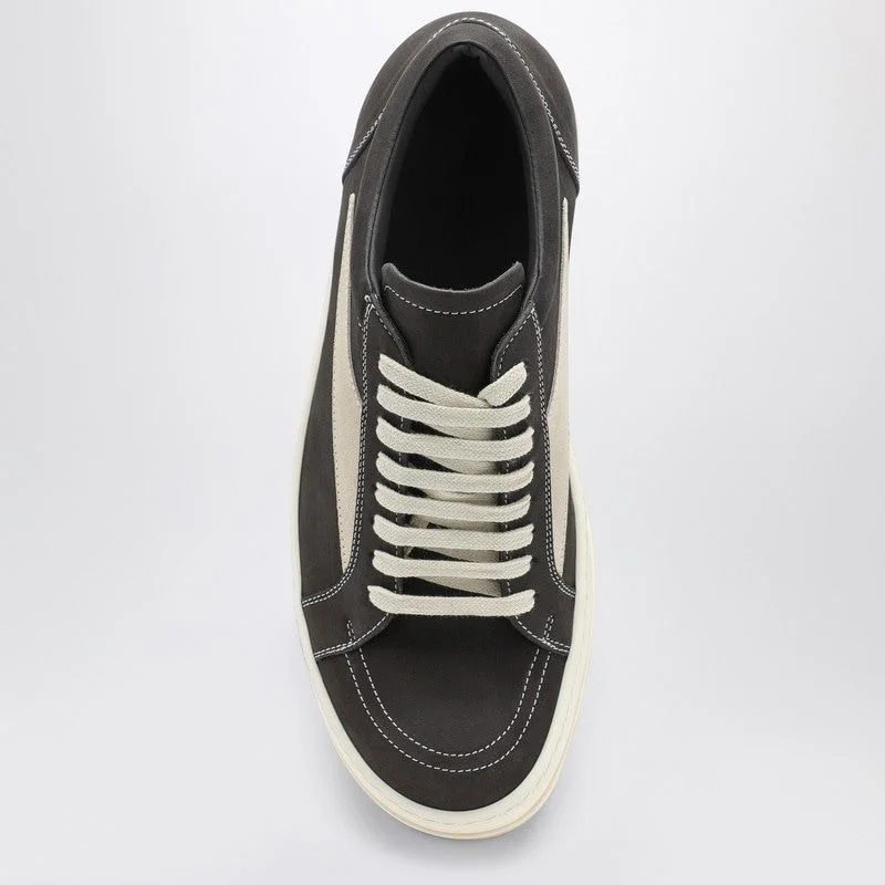 RICK OWENS Vintage Dust Grey & Milk-White Leather Sneakers