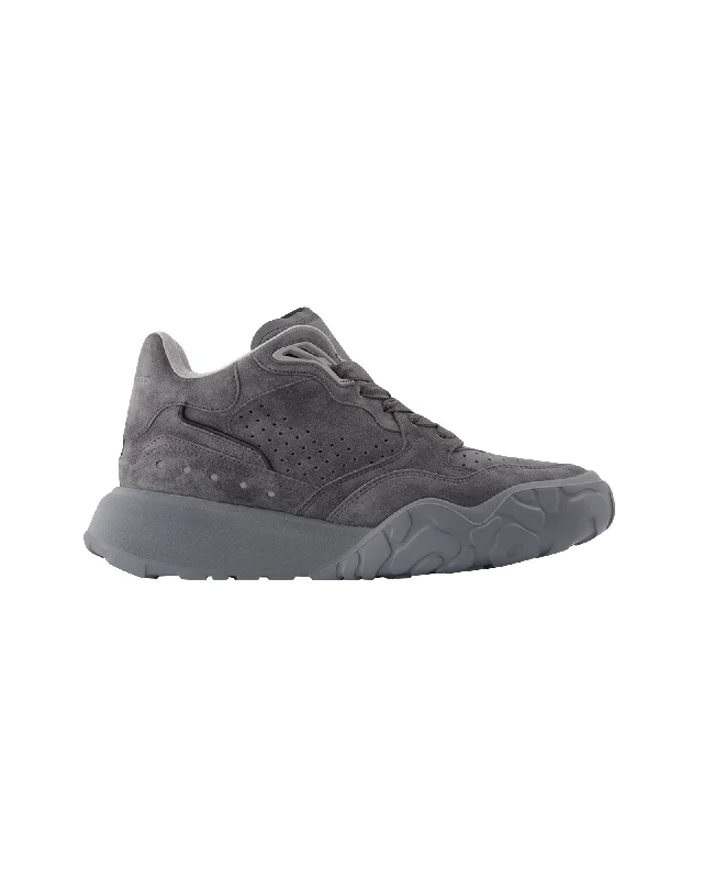 Sneaker High in Grey Leather