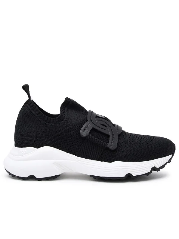 Tod'S Black Tech Fabric Run Sneakers