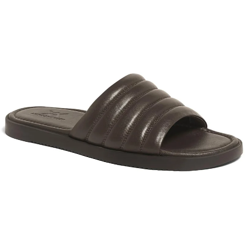 Anthony Veer Mens Key West Slide Leather Slide Sandals