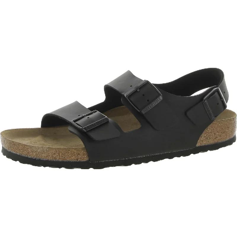 Birkenstock Mens Leather Slip On Slide Sandals