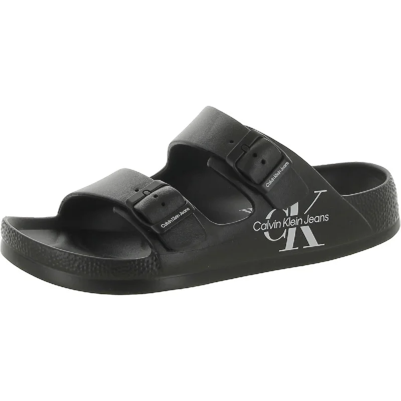 Calvin Klein Jeans Mens Zion Slip-On Footbed Pool Slides