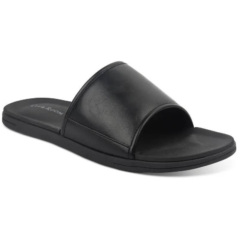 Club Room Mens Padded Insole Slip On Pool Slides