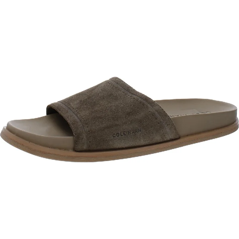 Cole Haan Mens Suede Slide Sandals