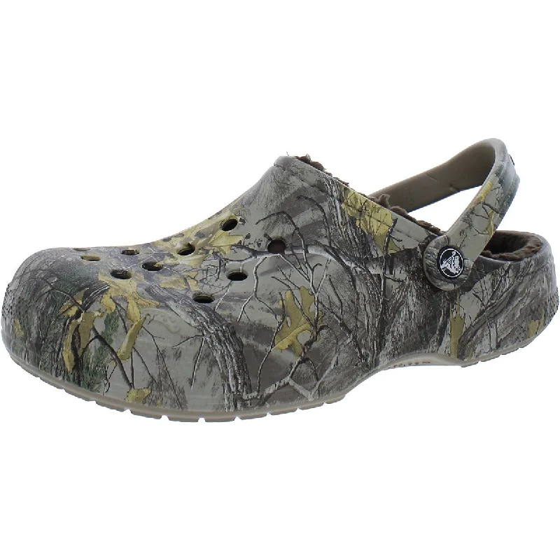 Crocs Mens Baya Lined RealTree Extra Clog Faux Fur Manmade Sport Sandals