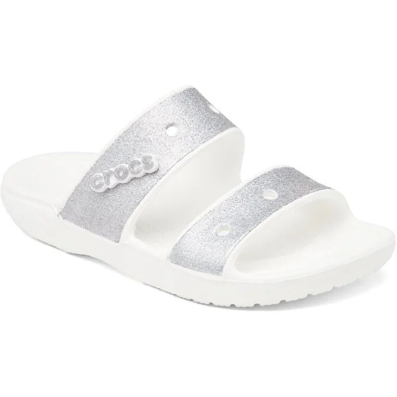 Crocs Mens Classic Glitter Open Toe Pool Slides