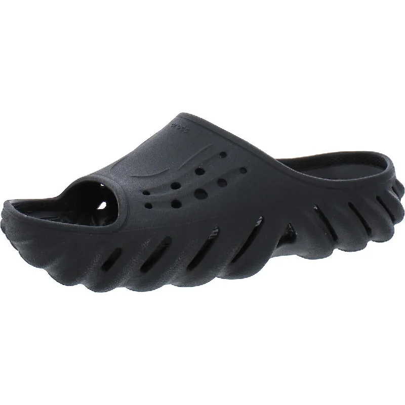 Crocs Mens Perforated Manmade Slide Sandals