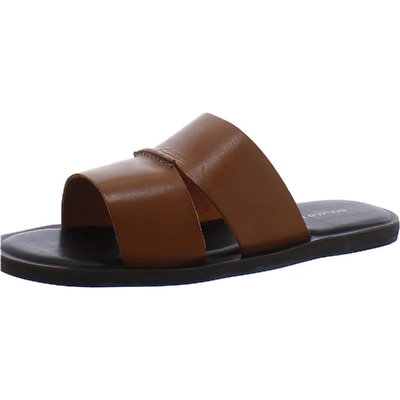 Donald J. Pliner Mens Pauli Leather Flat Slide Sandals