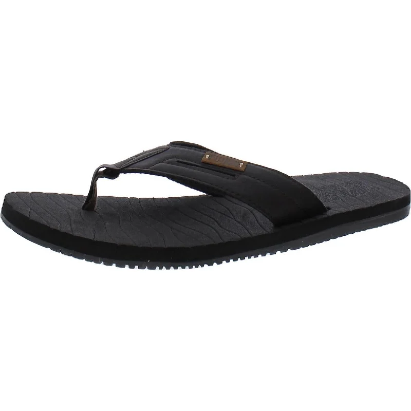 Flojos Mens Waverunner Faux Leather Flip-Flops