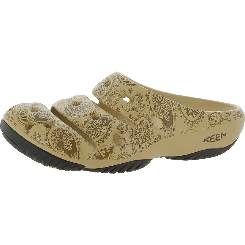 Keen Mens Yogui Arts Printed Perforated Slide Sandals