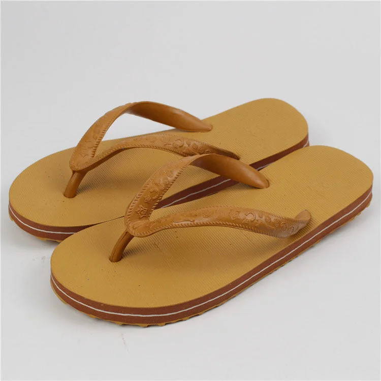 Star Horse Flip Flops (Brown) / 10