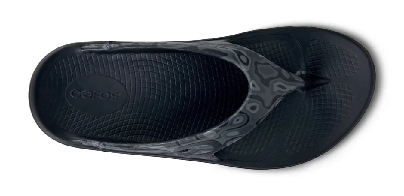 OOFOS Mens OOriginal Sport Sandal Black Water Camo