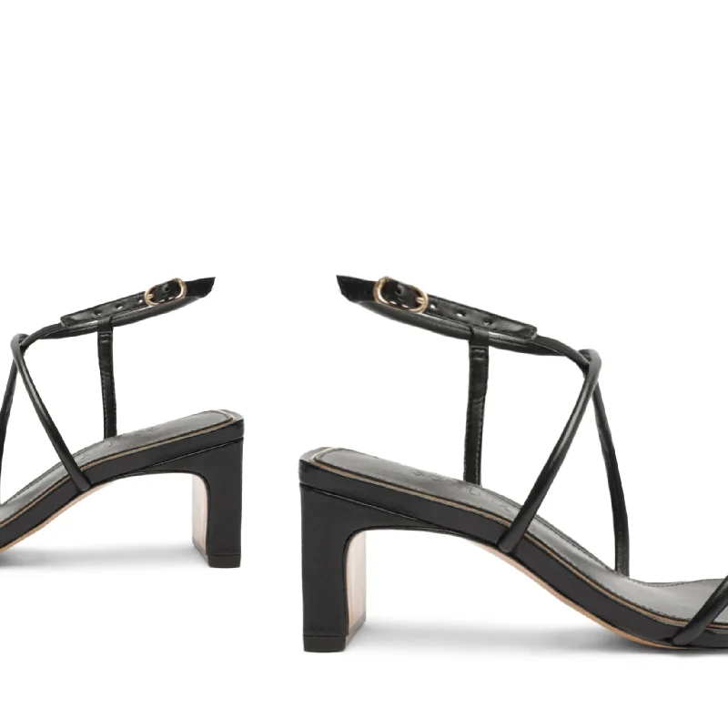 Aimee Block Leather Sandal