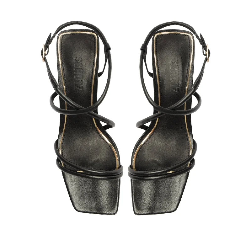 Aimee Block Leather Sandal