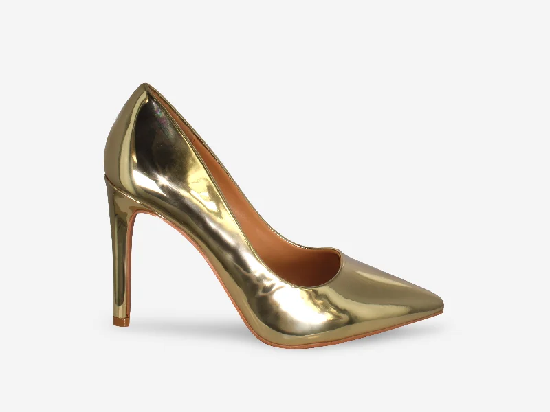 Alexandra – Gold Metallic Court Heel