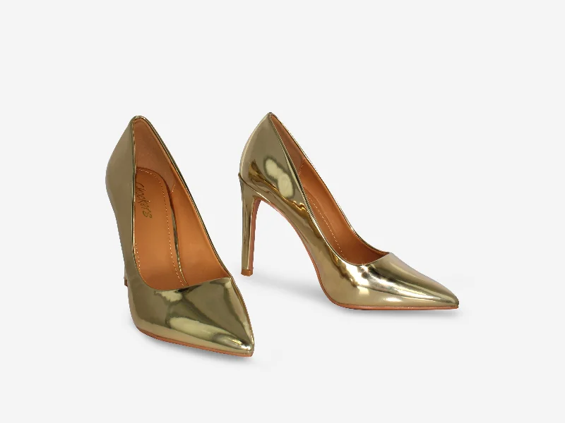 Alexandra – Gold Metallic Court Heel