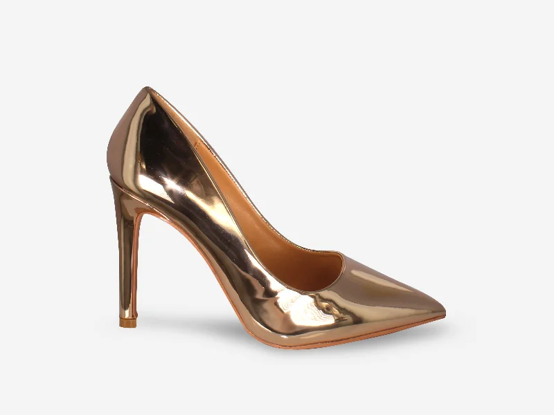 Alexandra – Rose Gold Metallic Court Heel