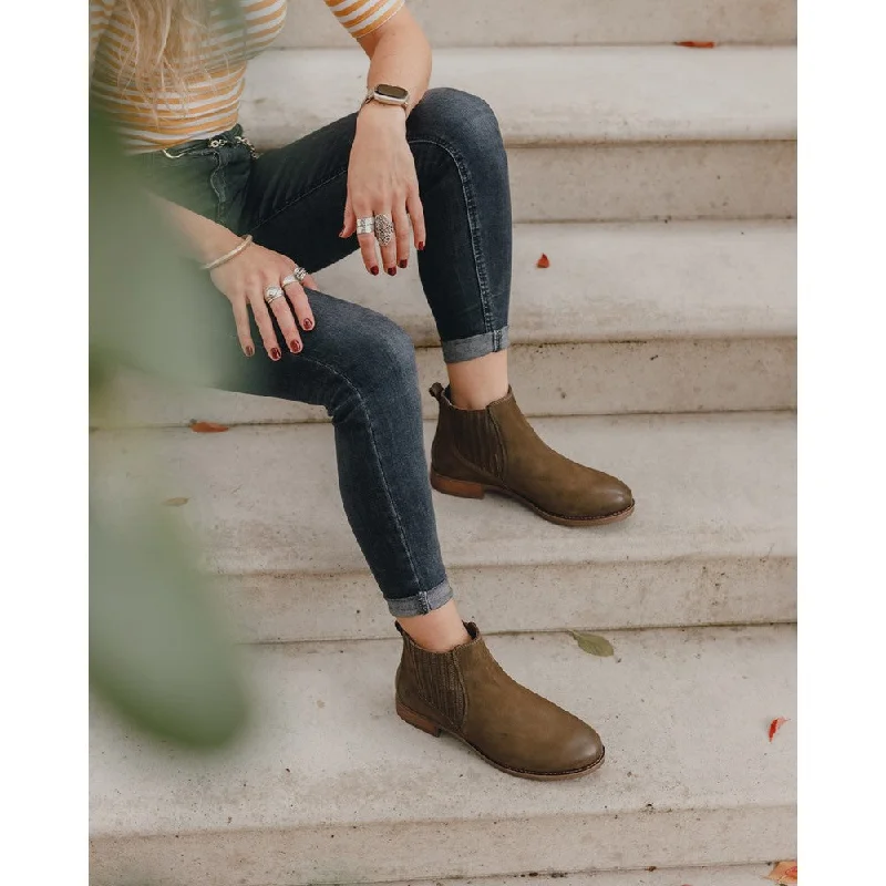 Khaki Edith Chelsea Boots