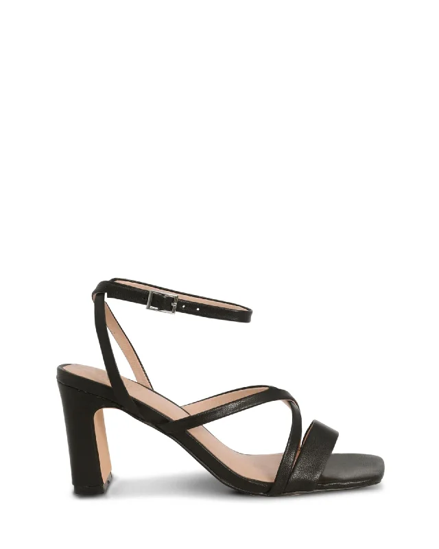 NUDE FOOTWEAR GRACE STRAPPY BLOCK HEEL