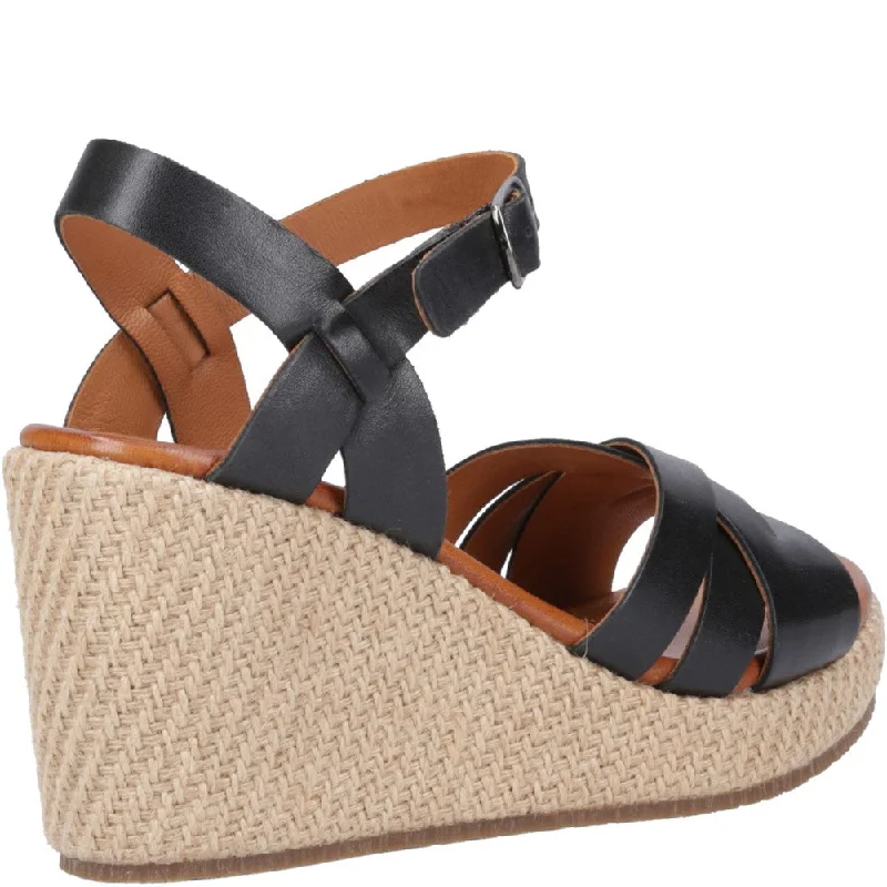 Black Phoebe Wedge Sandals