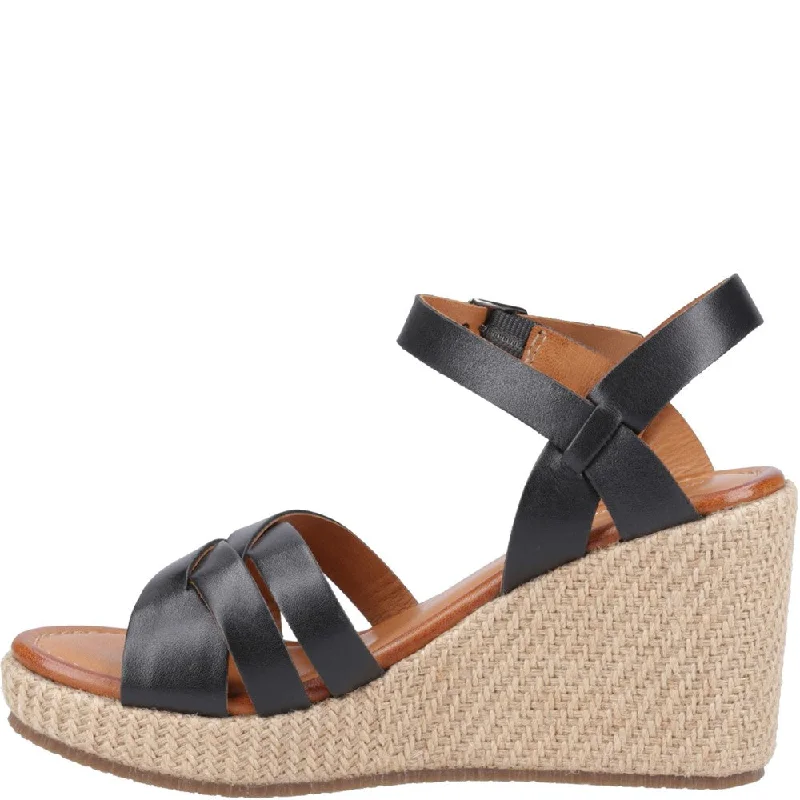 Black Phoebe Wedge Sandals