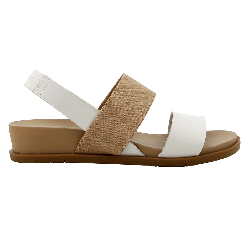 Hush Puppies Zura Leather Strap Sandals - White