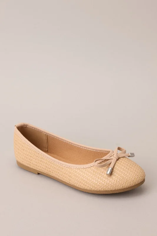 Love And Laughter Beige Ballet Flats