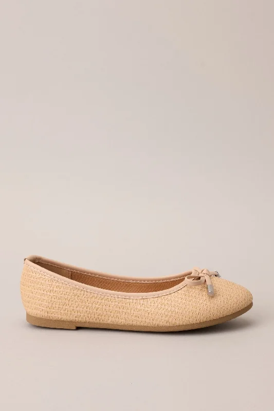 Love And Laughter Beige Ballet Flats