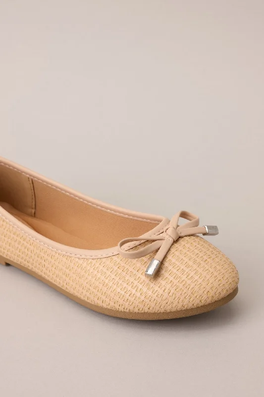 Love And Laughter Beige Ballet Flats