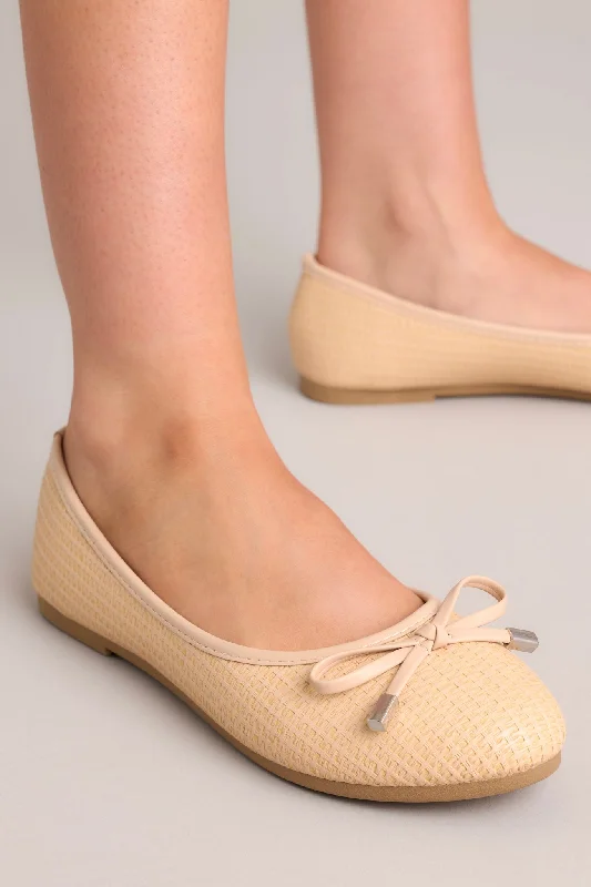 Love And Laughter Beige Ballet Flats