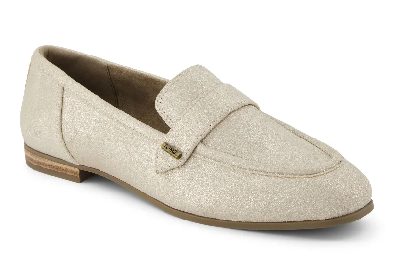 Lynette Loafer - Champagne Metallic Suede