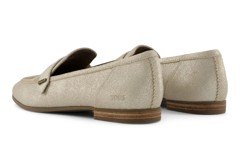 Lynette Loafer - Champagne Metallic Suede