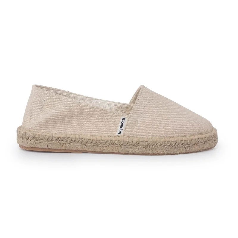 Mila Sustainable, Eco Friendly, Vegan Canvas Espadrille Flats - Beige Tan