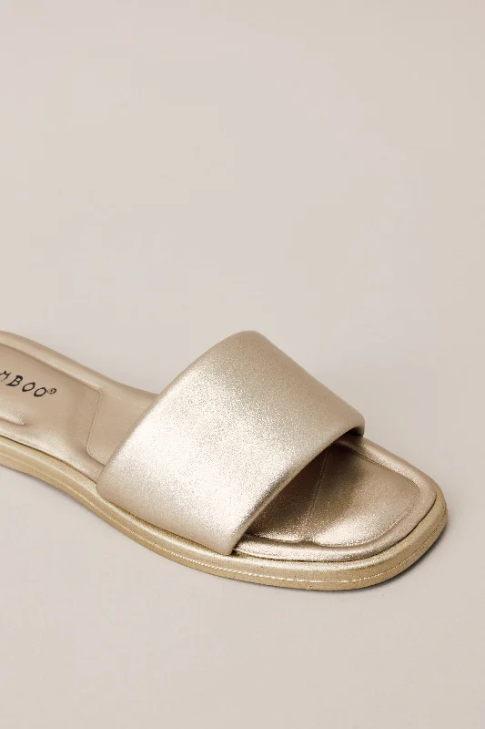 Oasis Steps Gold Metallic Sandals