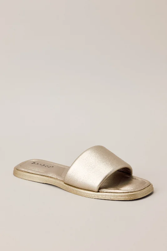 Oasis Steps Gold Metallic Sandals