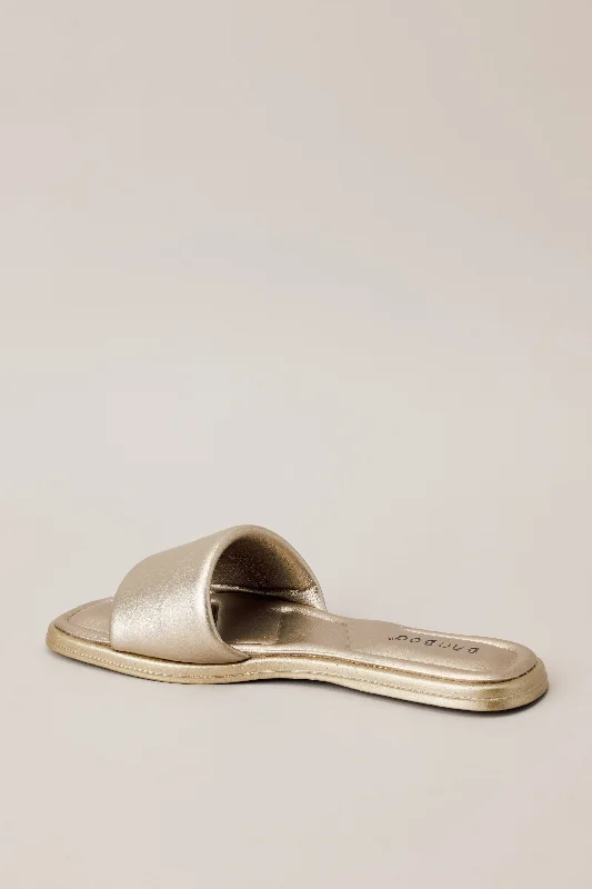 Oasis Steps Gold Metallic Sandals