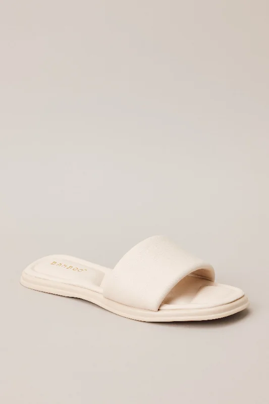 Oasis Steps Ivory Matte Sandals