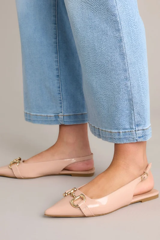 Remember Good Times Beige SlingBack Flats