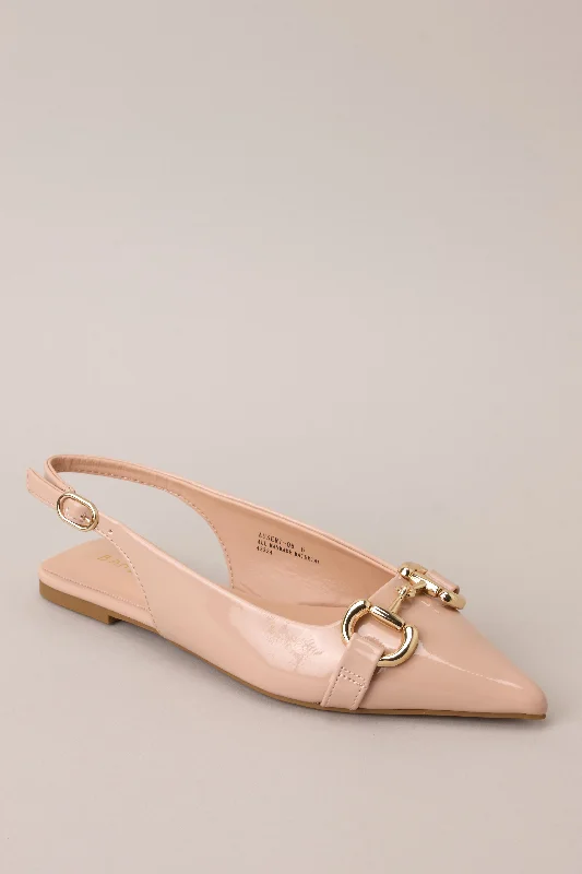 Remember Good Times Beige SlingBack Flats