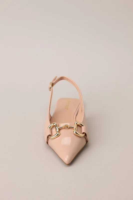 Remember Good Times Beige SlingBack Flats