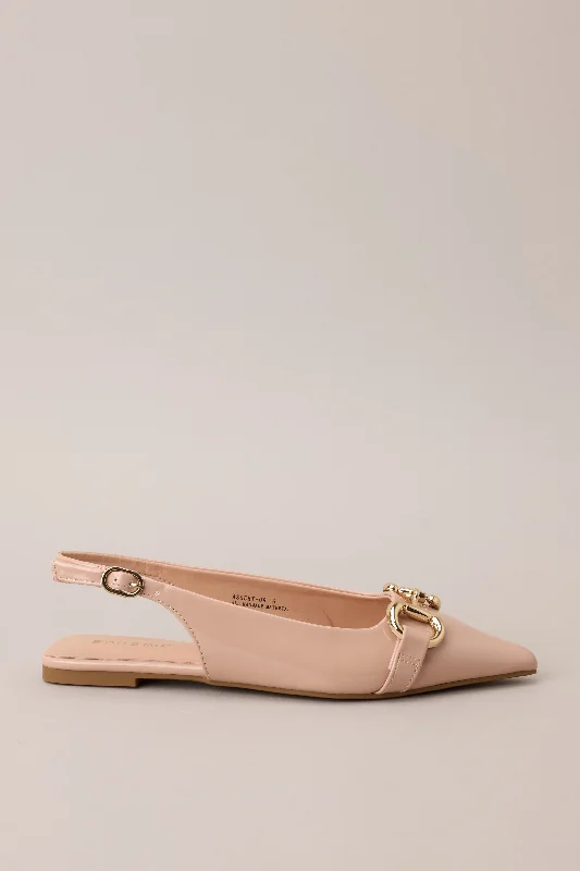 Remember Good Times Beige SlingBack Flats